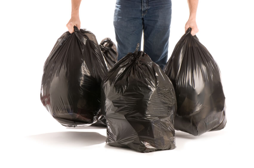 moving with garbage bags